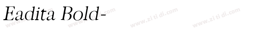 Eadita Bold字体转换